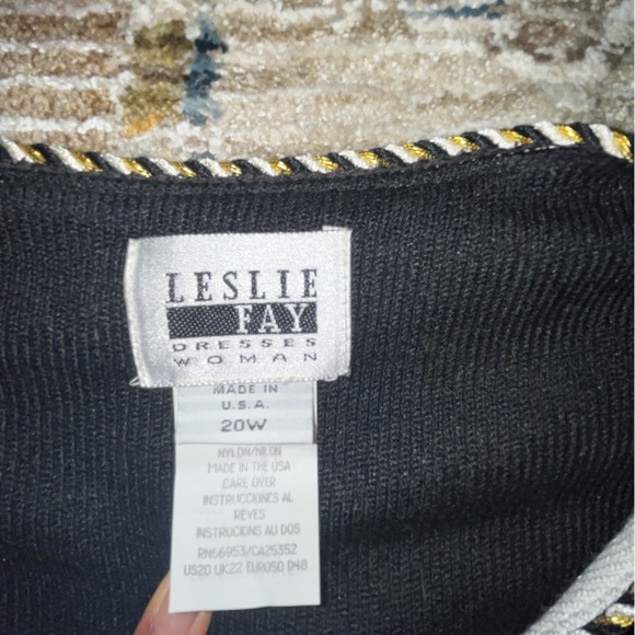 Vintage 80s Leslie Faye Button Down Suit Jacket Blazer Rope Detail Size 20 W - Picture 5 of 10